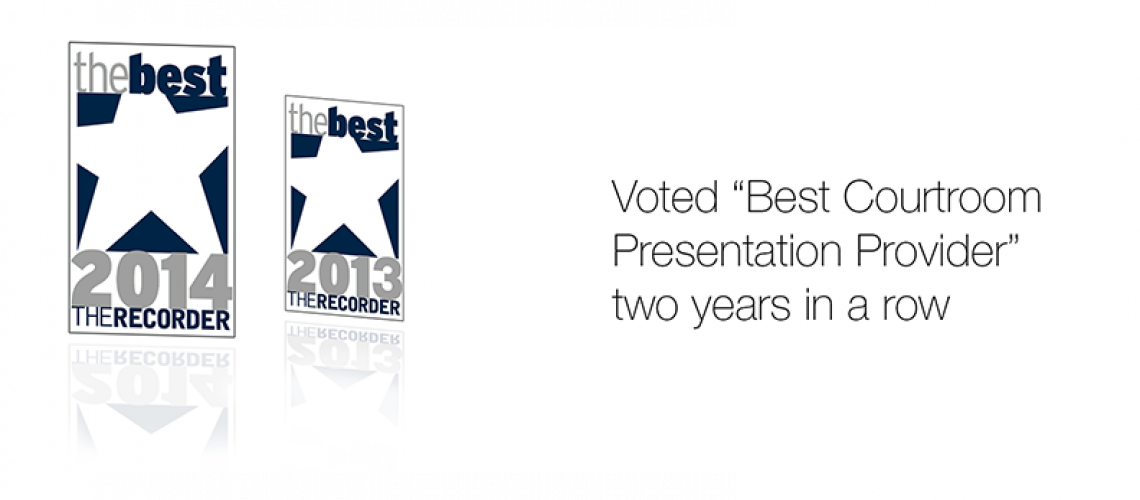 Voted Best Courtroom Presentation Provider 2013, 2014 792x350